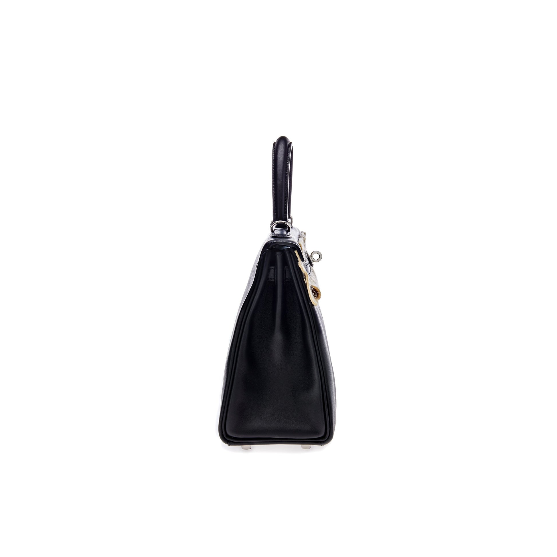 Gucci Hermes Kelly Retourne Veau Swift Noir Handbag Travel Bag