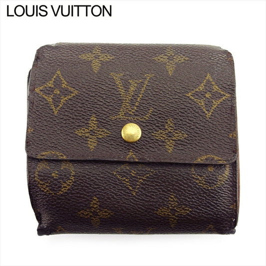 Louis Vuitton Bifold M61652 Porte Monnaie Billets Brown Beige Gold Wallet Case E16938