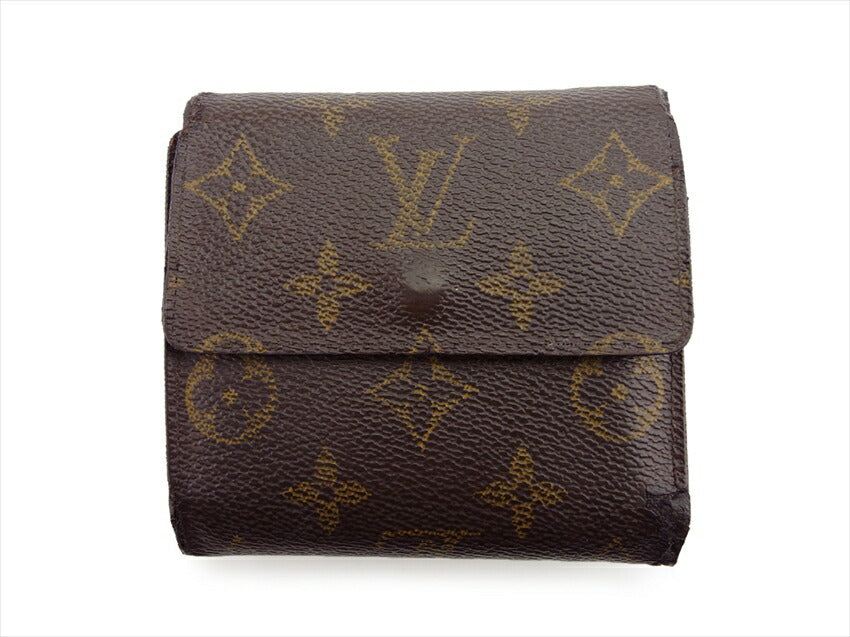 Louis Vuitton Bifold M61652 Porte Monnaie Billets Brown Beige Gold Wallet Case E16938