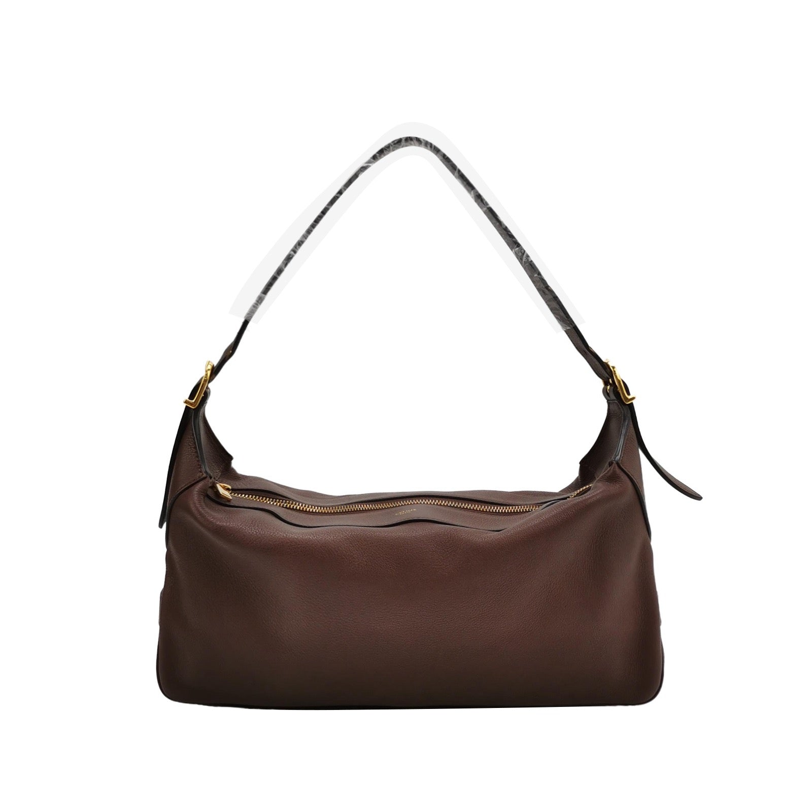 Romy Hickory Calfskin Shoulder Bag Leather Brown