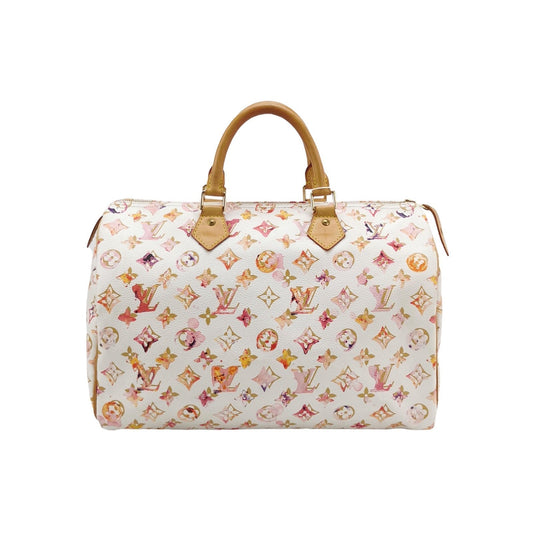Louis Vuitton Speedy 35 Watercolor Richard Prince Monogram Pink Handbag
