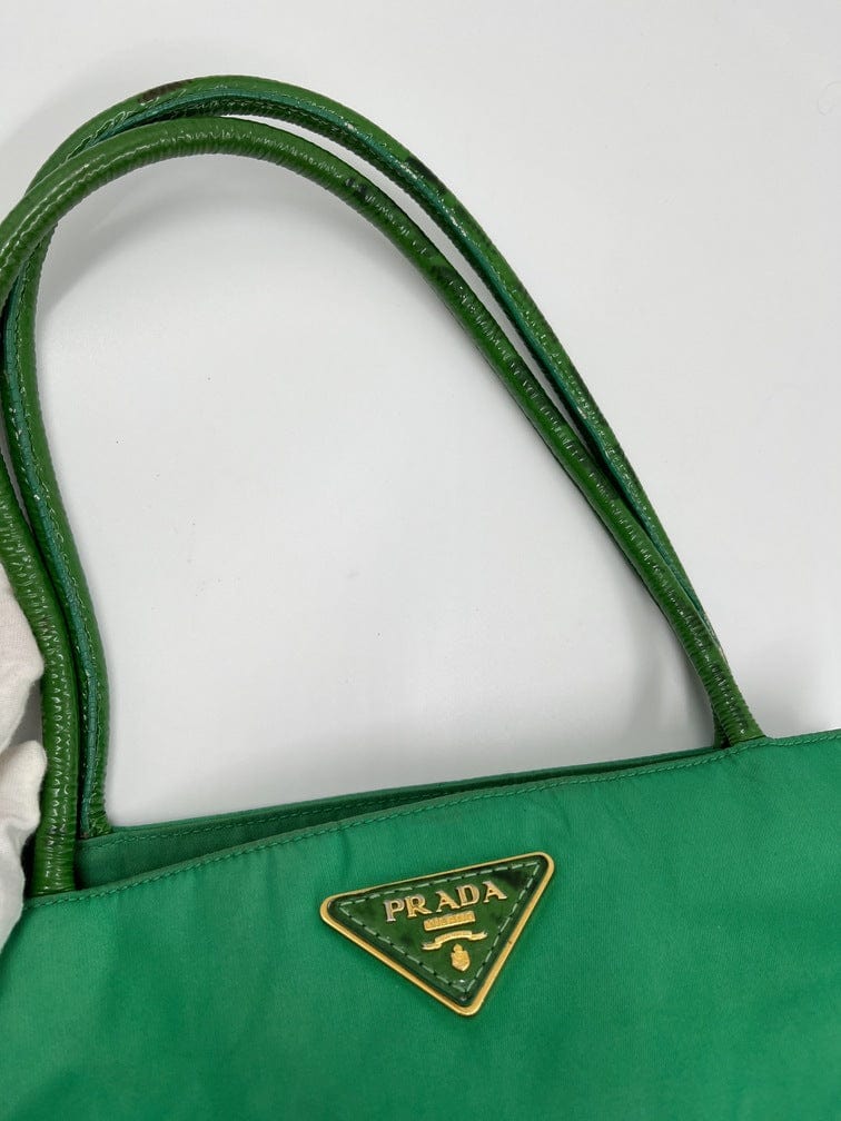 Prada Tote Nylon Green Tote Bag