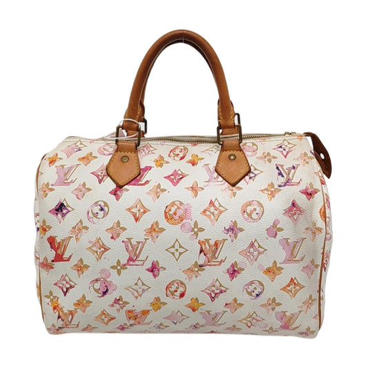 Louis Vuitton Speedy 30 Watercolor Richard Prince Monogram Pink Handbag