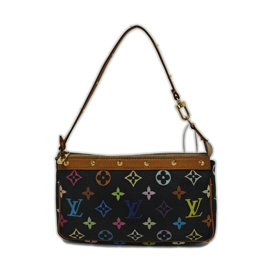 Louis Vuitton x Takashi Murakami Pochette Accessoire Multicolor Black Clutch Bag