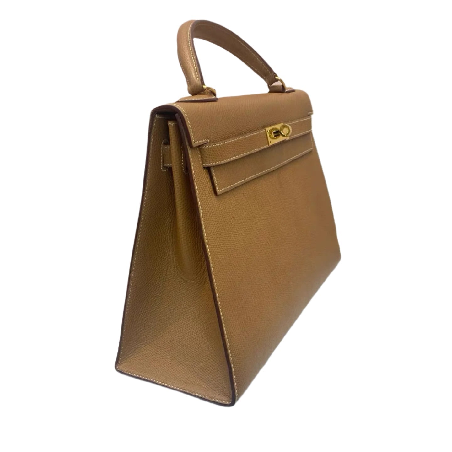 Hermes Kelly Sellier Epsom Hardware With Strap Handbag Leather Gold Travel Bag