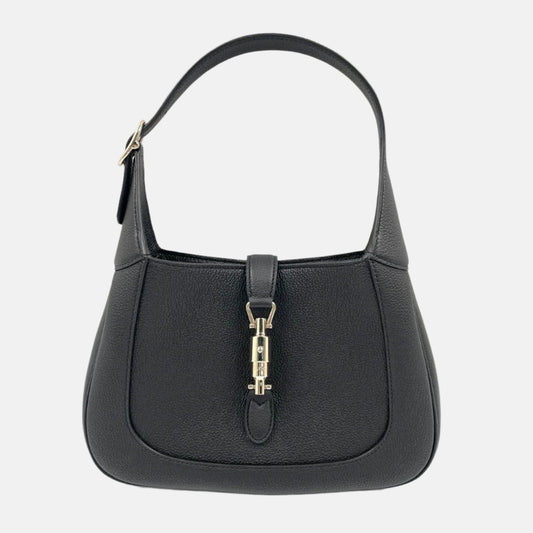 Gucci Jackie Pebbled Never Worn Leather Black Small Travel Bag