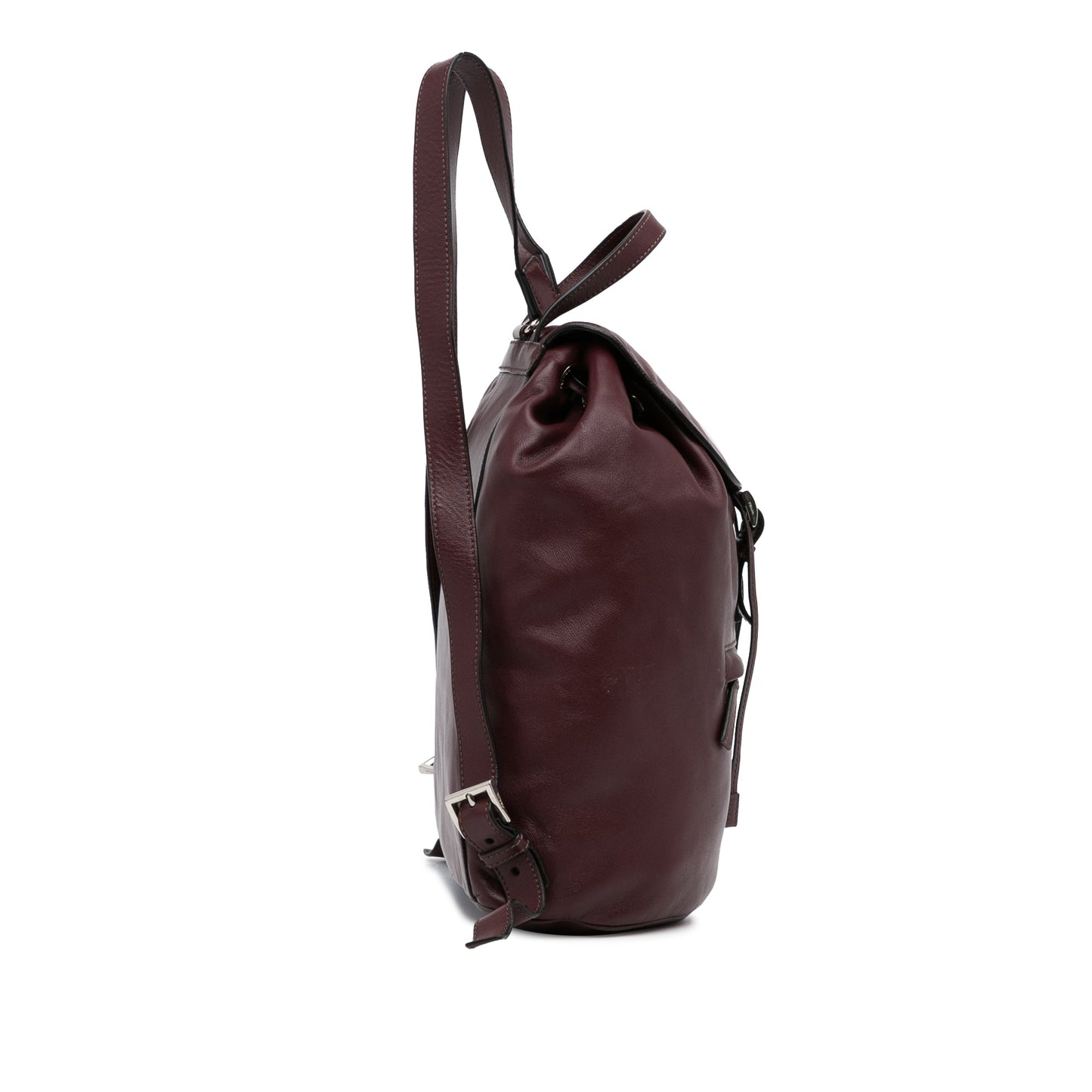 Prada Glace Backpack Wine Calfskin Red