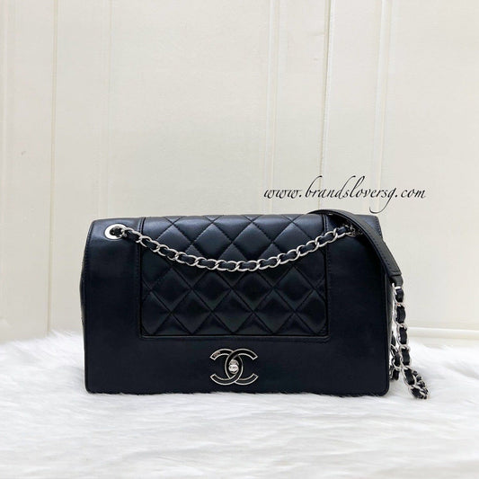 Chanel Large Mademoiselle Flap in Black Calfskin and SHW Accessory