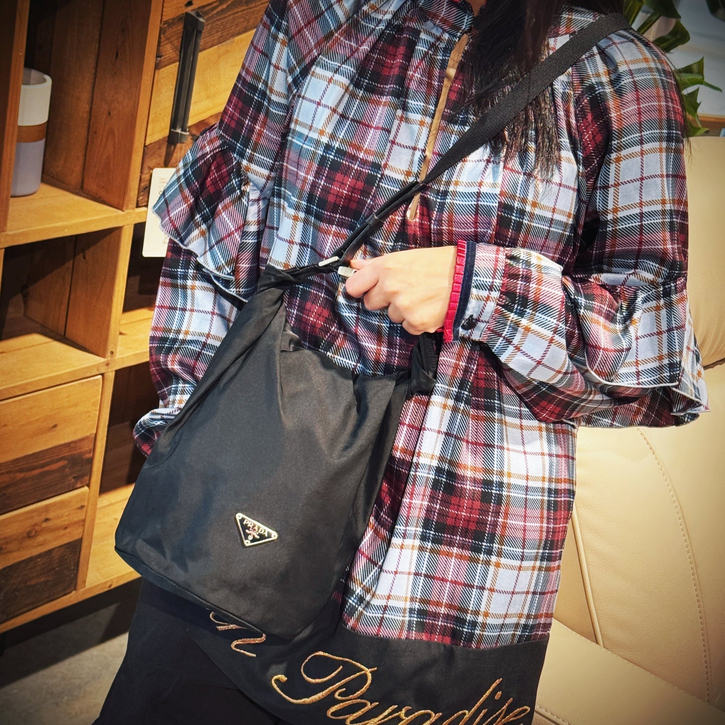 Prada Vela Shoulder Bag Tws Nylon