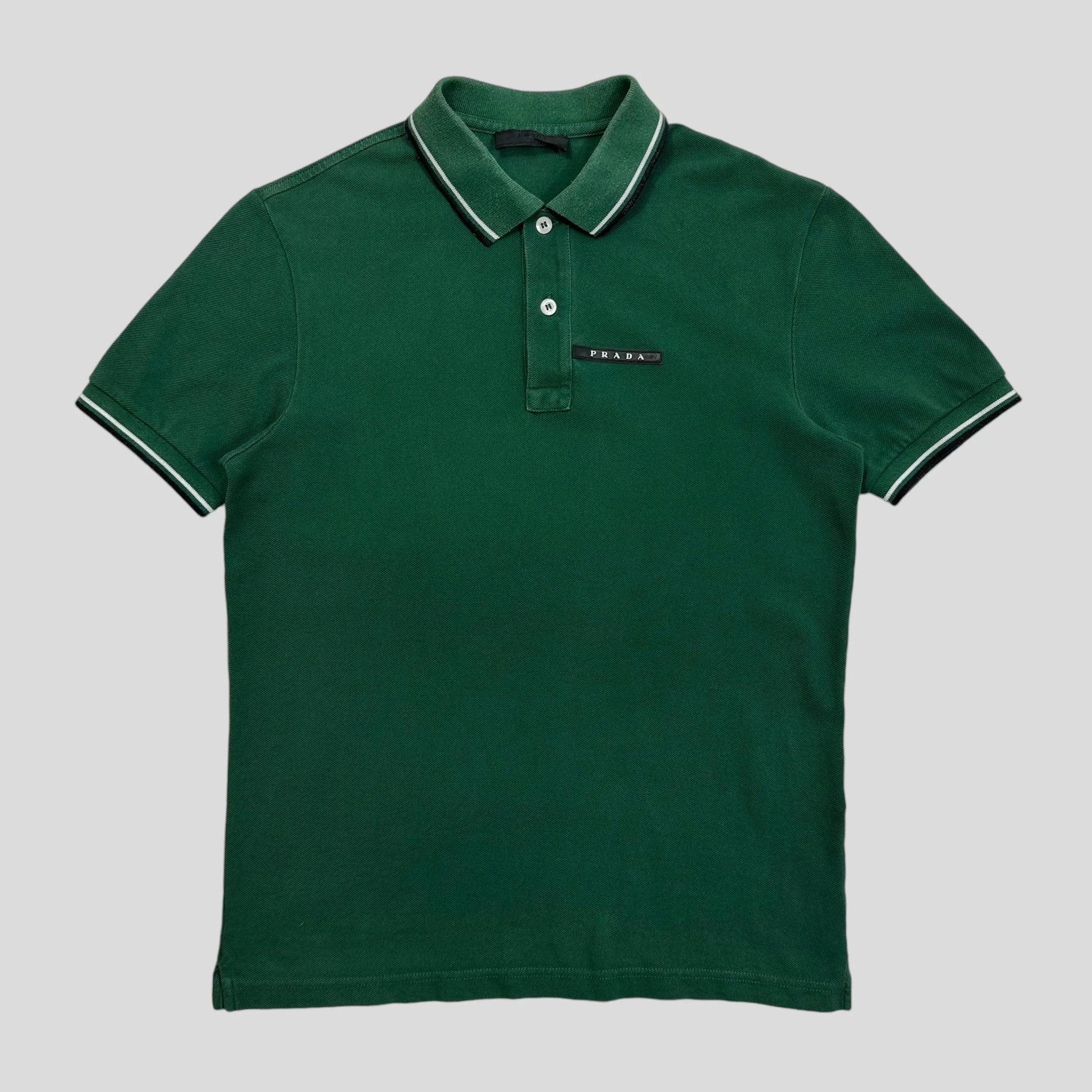 Prada Handbag Milano Forest Polo Shirt - S Green