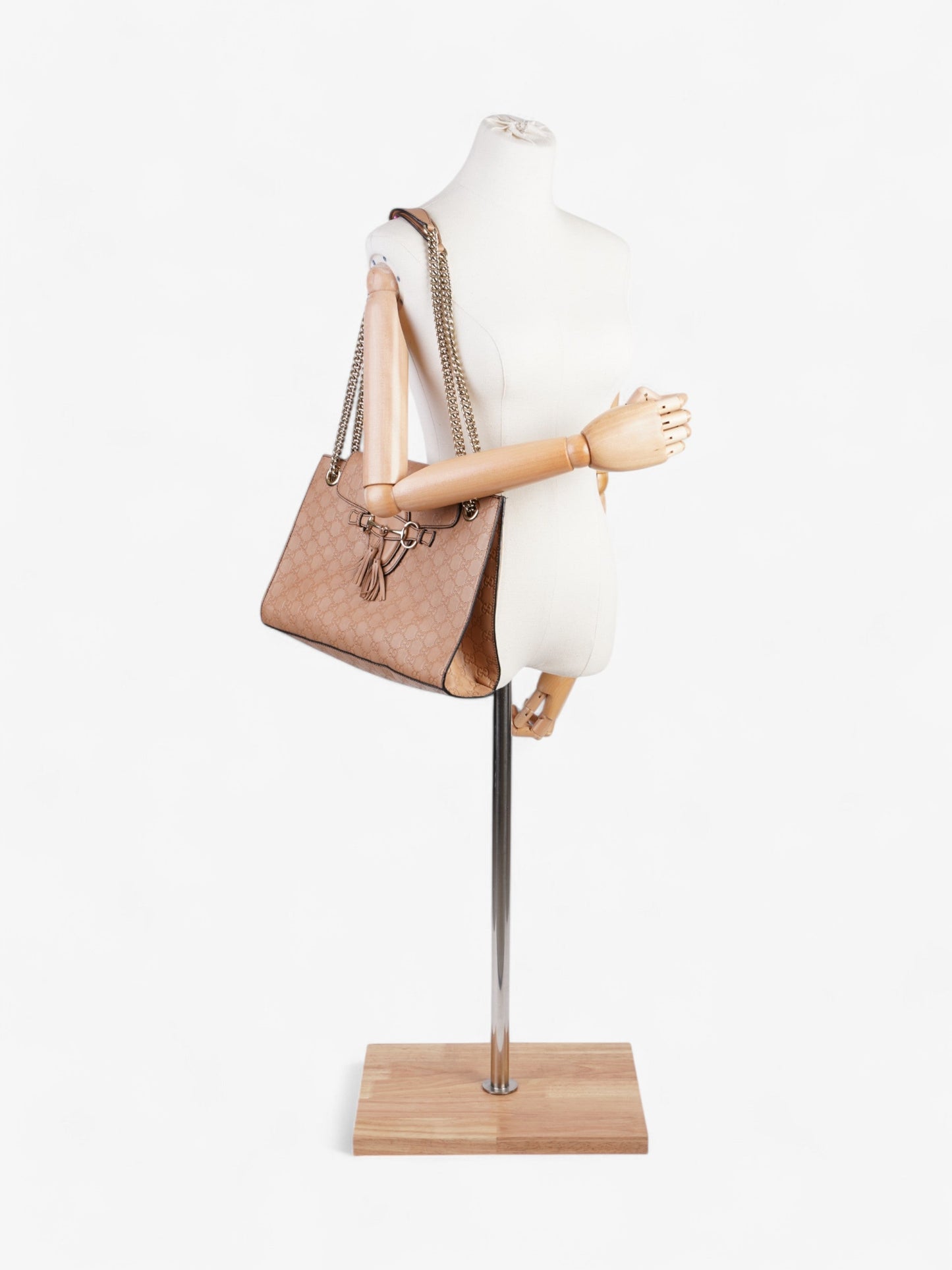 Gucci Emily ssima Light Taupe Supreme Shoulder Bag Canvas Large