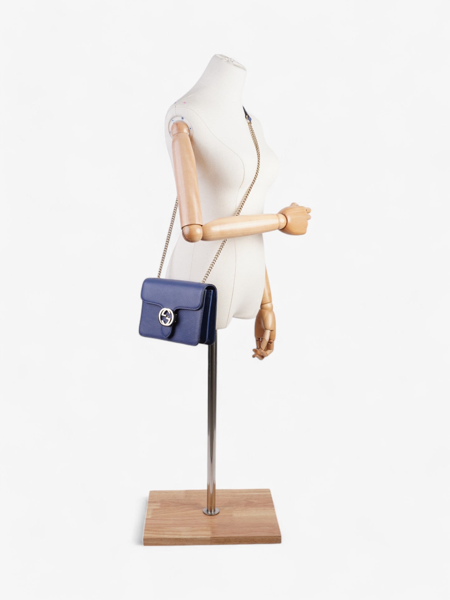 Gucci Dollar Interlocking Caspian Calfskin Crossbody Bag Leather Small