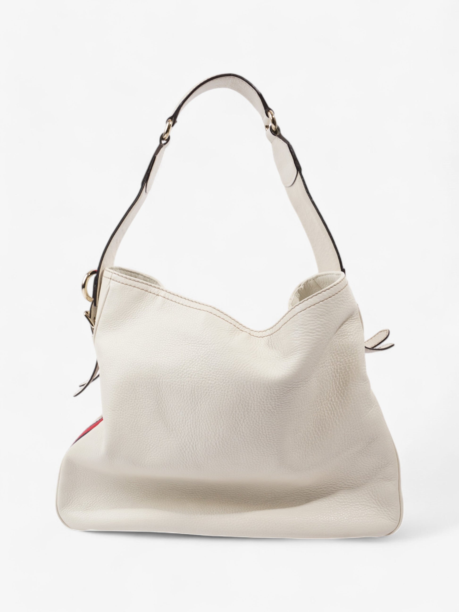 Gucci Heritage Hobo Navy Red Leather White Shoulder Bag