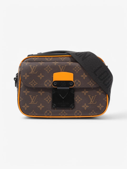 Louis Vuitton S Messenger Coated Monogram Black Orange Lock Canvas Apparel