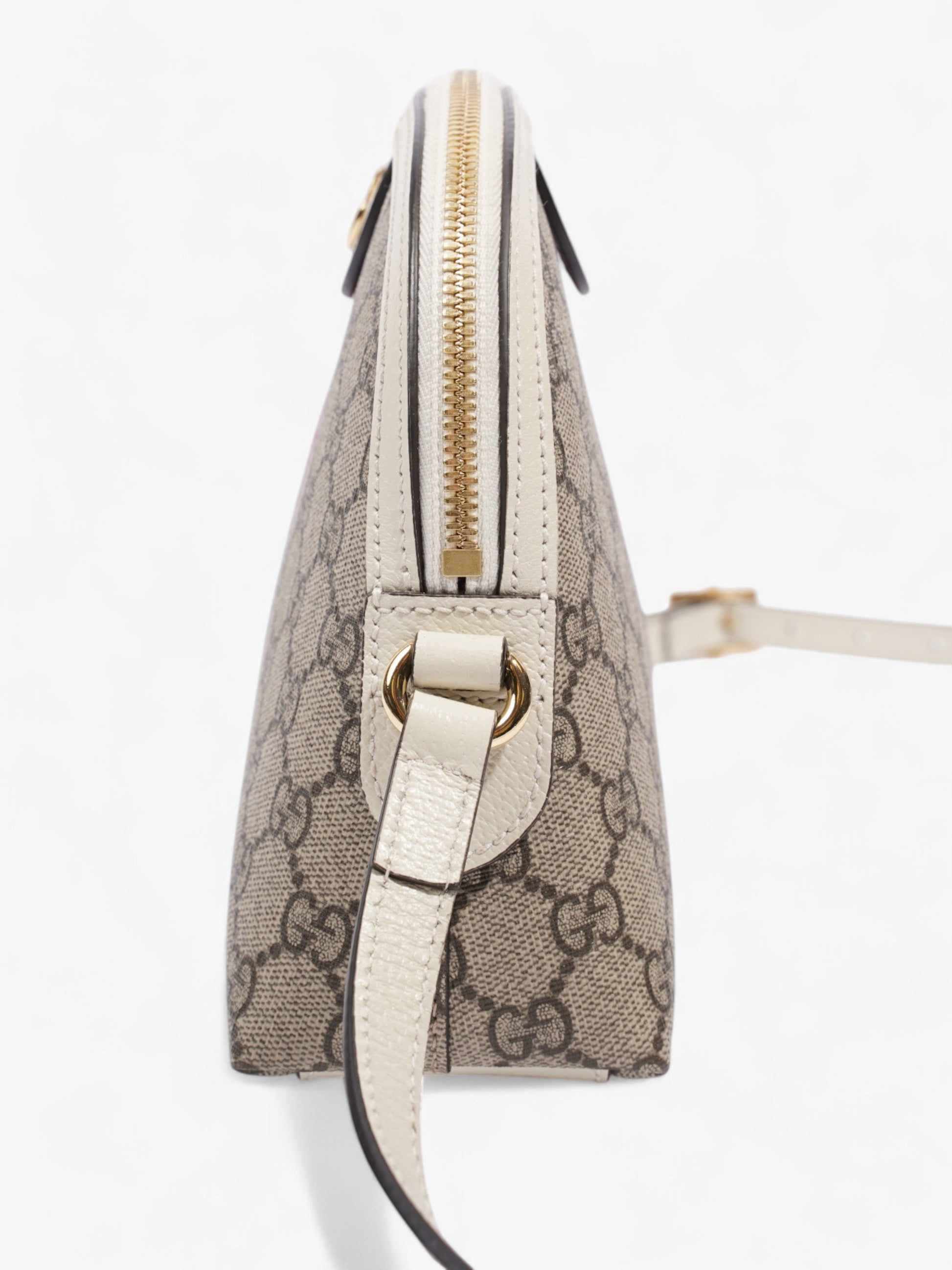 Gucci Ophidia Supreme Crossbody Bag Canvas White Canvas Small