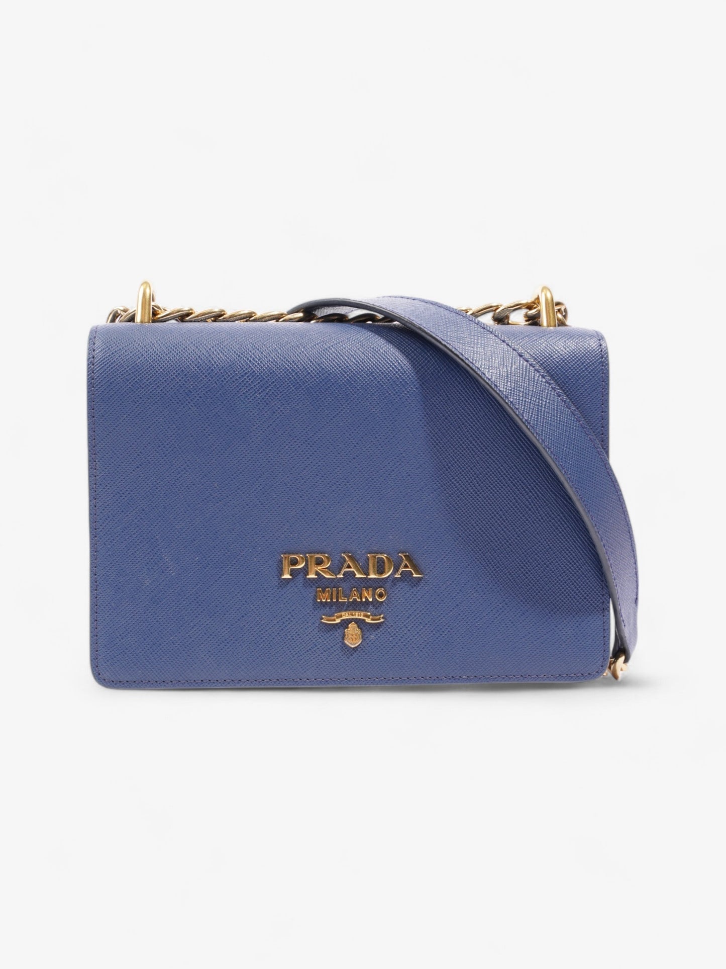 Prada Shoulder Bag Cobalt Leather Saffiano Blue