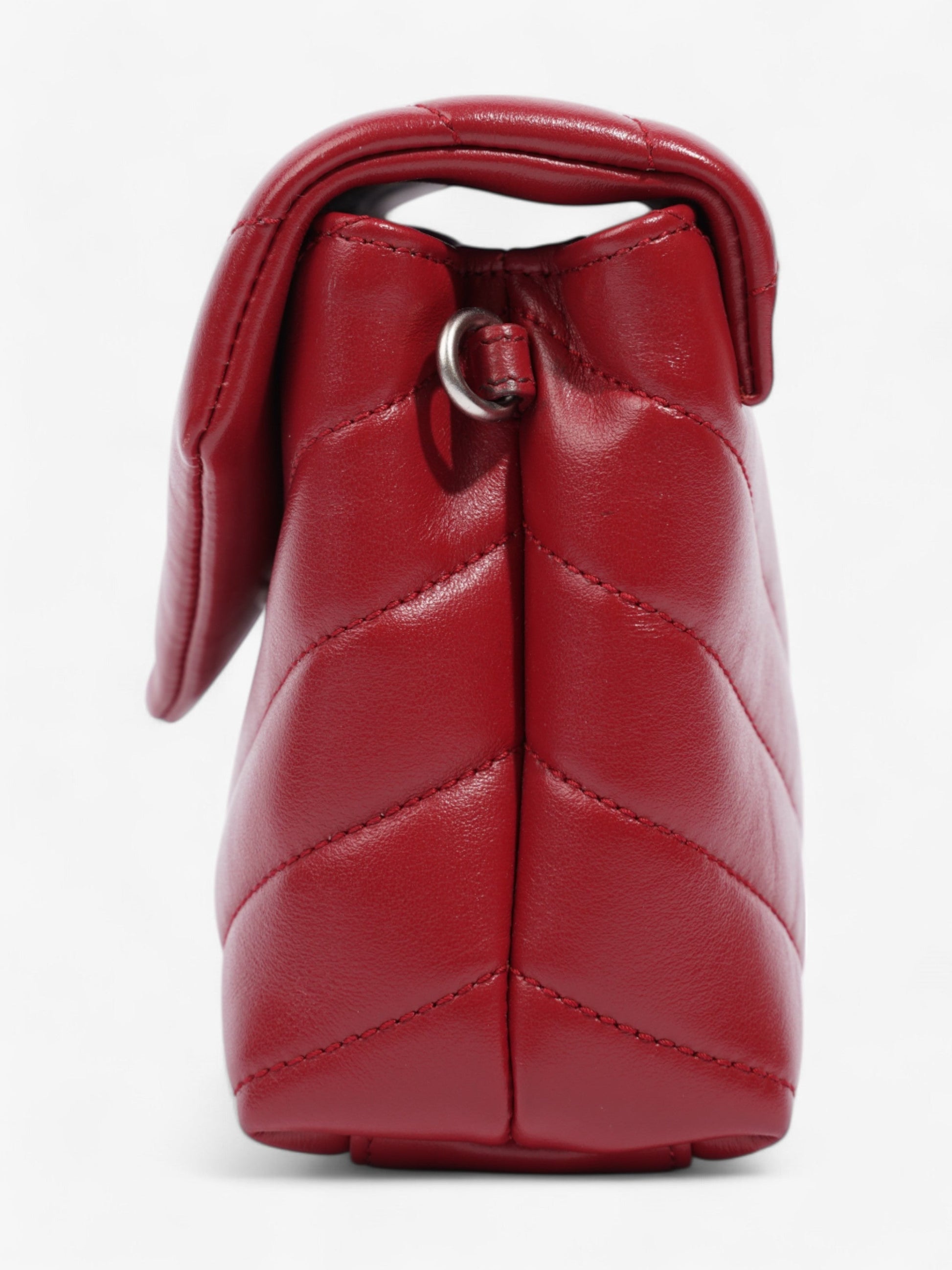 YSL Saint Laurent Lou Lou Calfskin Crossbody Bag Leather Red Toy