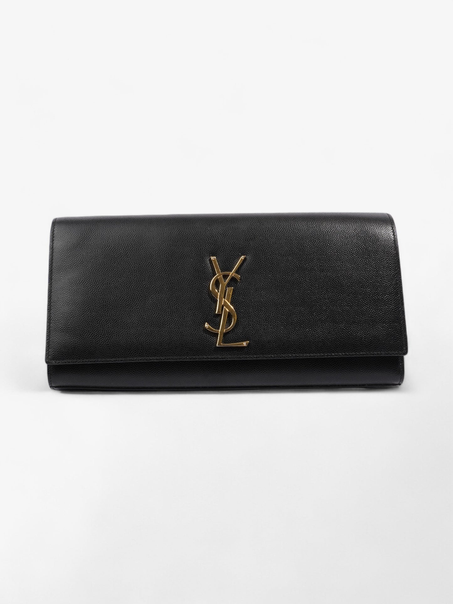YSL Saint Laurent Cassandre Clutch Leather Black Clutch Bag
