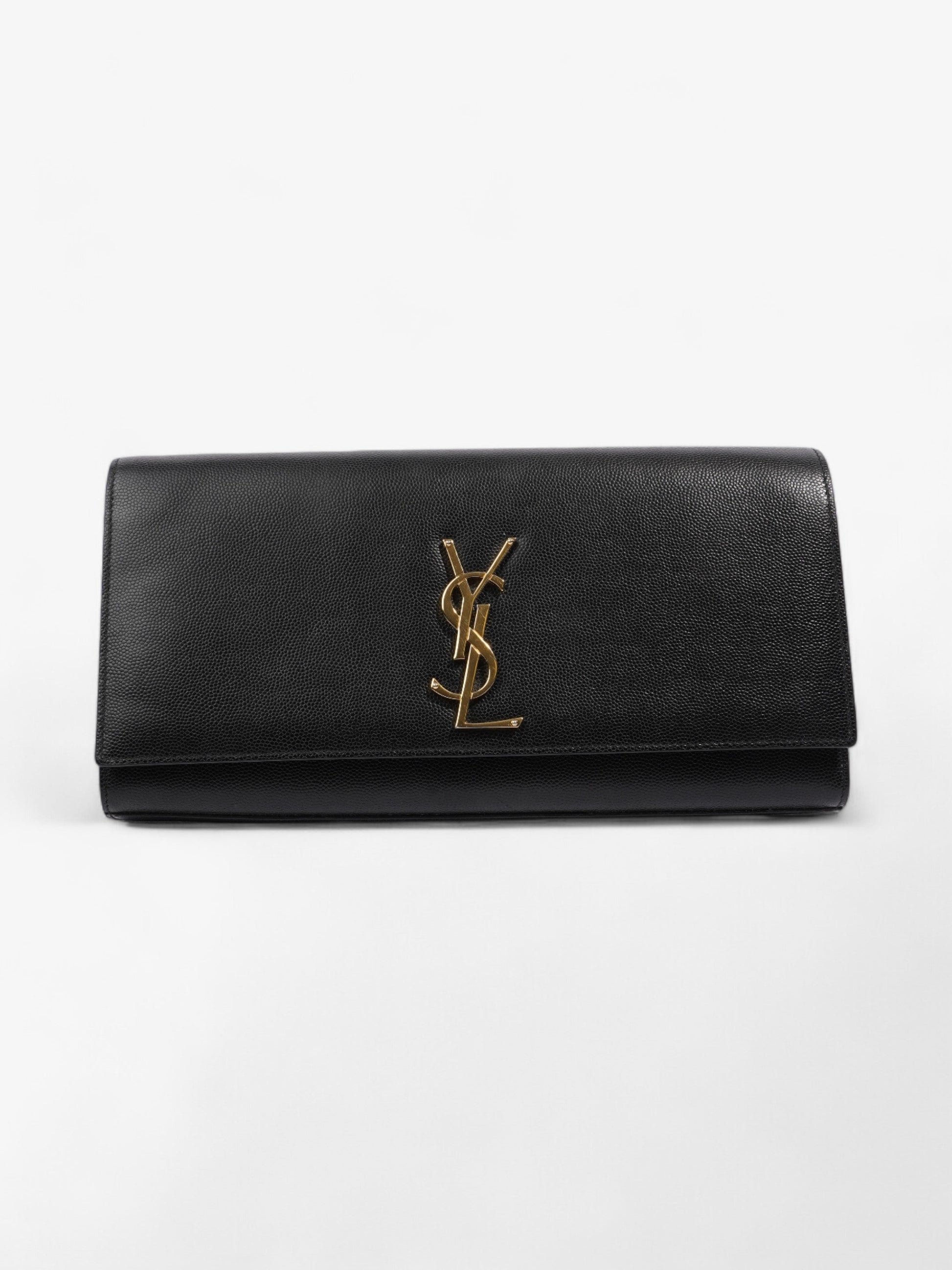YSL Saint Laurent Cassandre Clutch Leather Black Clutch Bag