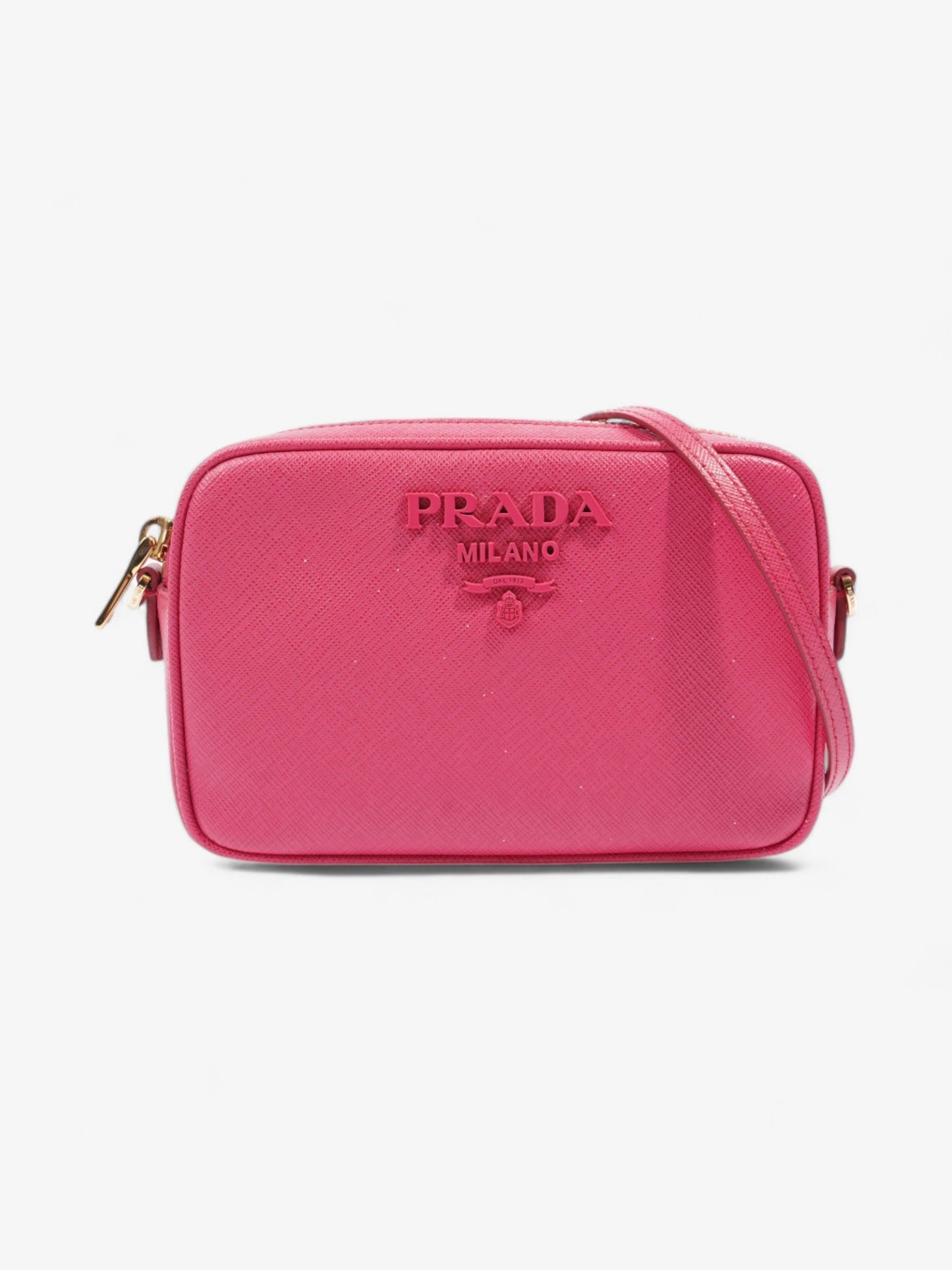Prada Camera Bag Hot Leather Saffiano Pink Crossbody Bag