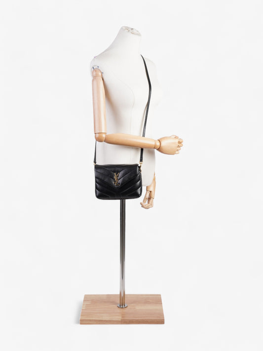 YSL Saint Laurent Lou Lou Calfskin Crossbody Bag Leather Black Toy