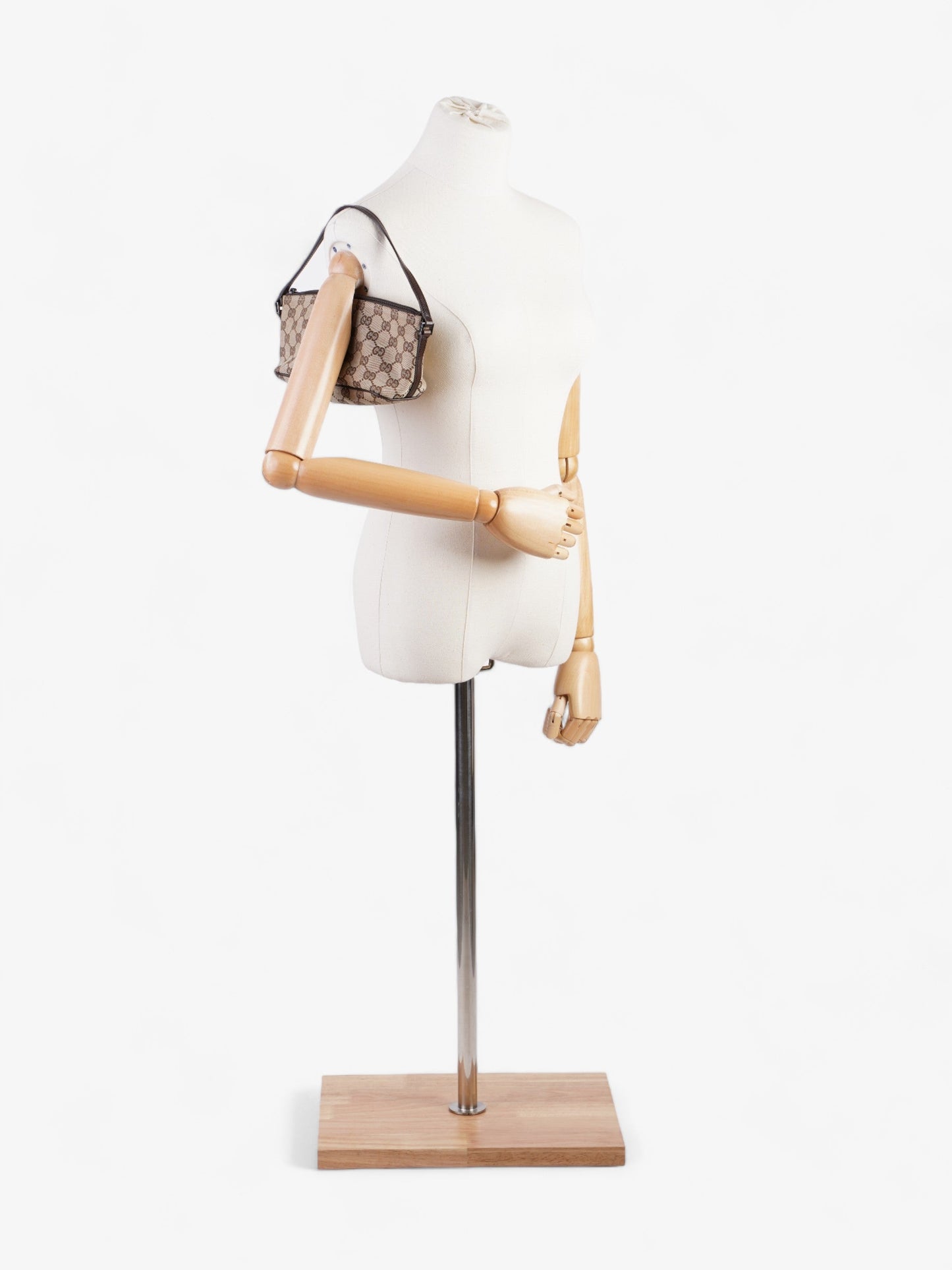 Gucci Boat Pochette And Ebony Supreme Shoulder Bag Canvas Beige