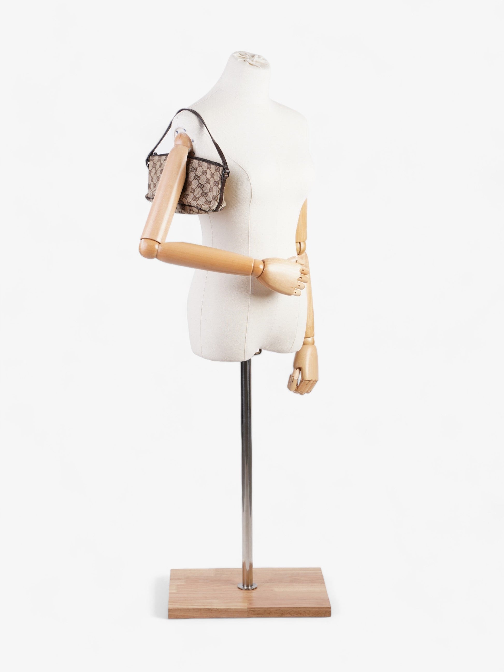 Gucci Boat Pochette And Ebony Supreme Shoulder Bag Canvas Beige