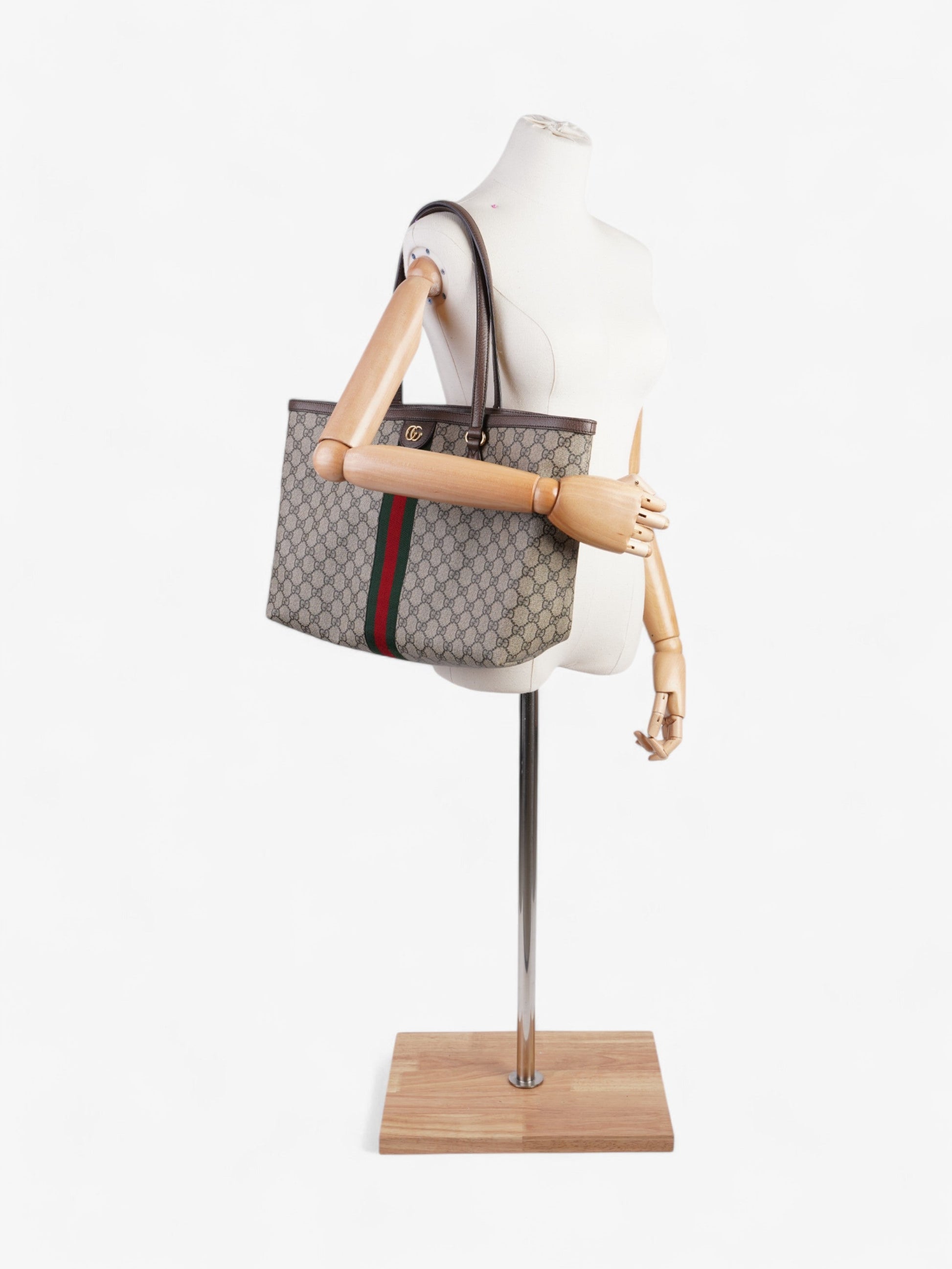 Gucci Ophidia Tote Supreme Medium Canvas Red Tote Bag