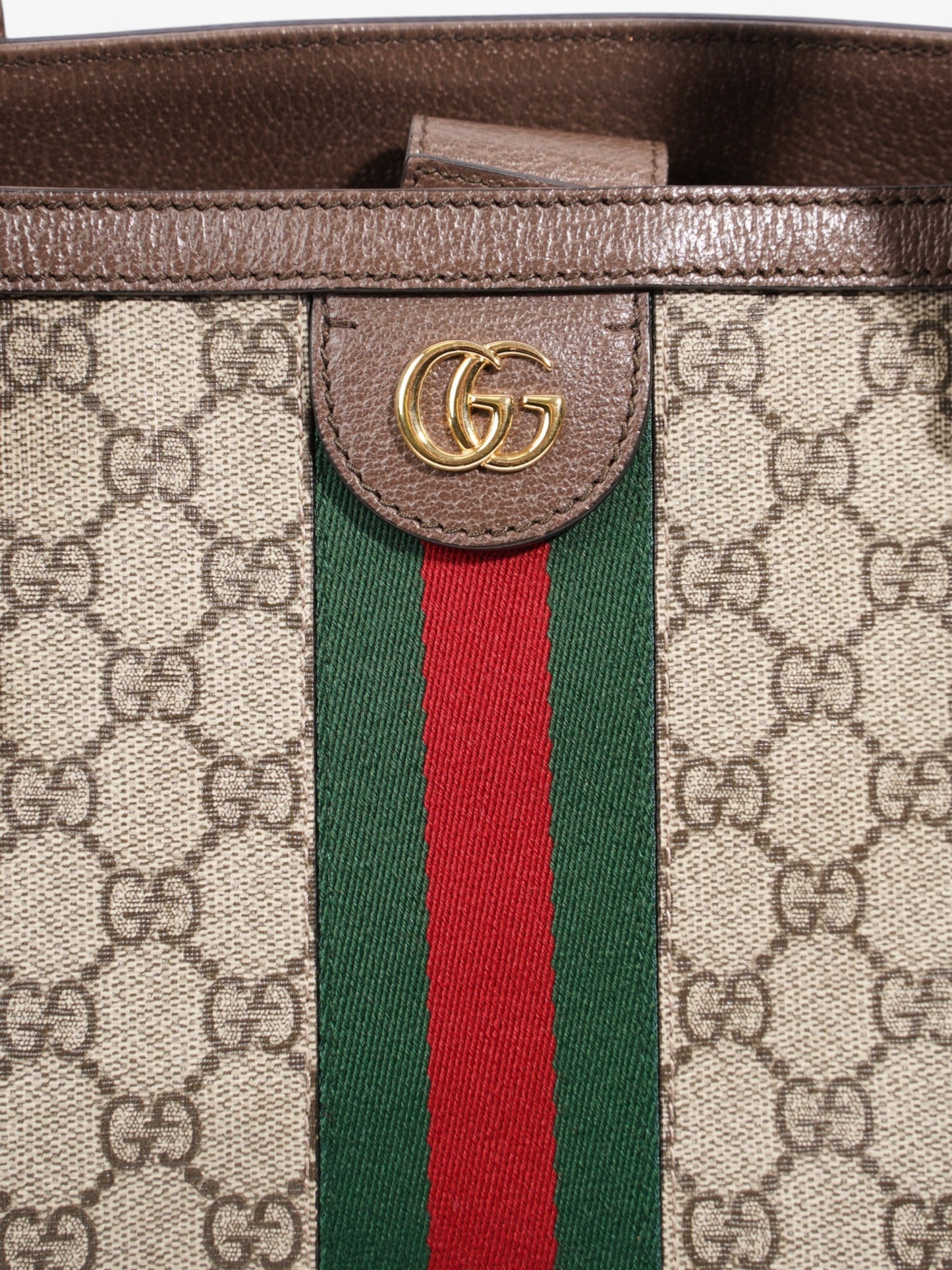 Gucci Ophidia Tote Supreme Medium Canvas Red Tote Bag