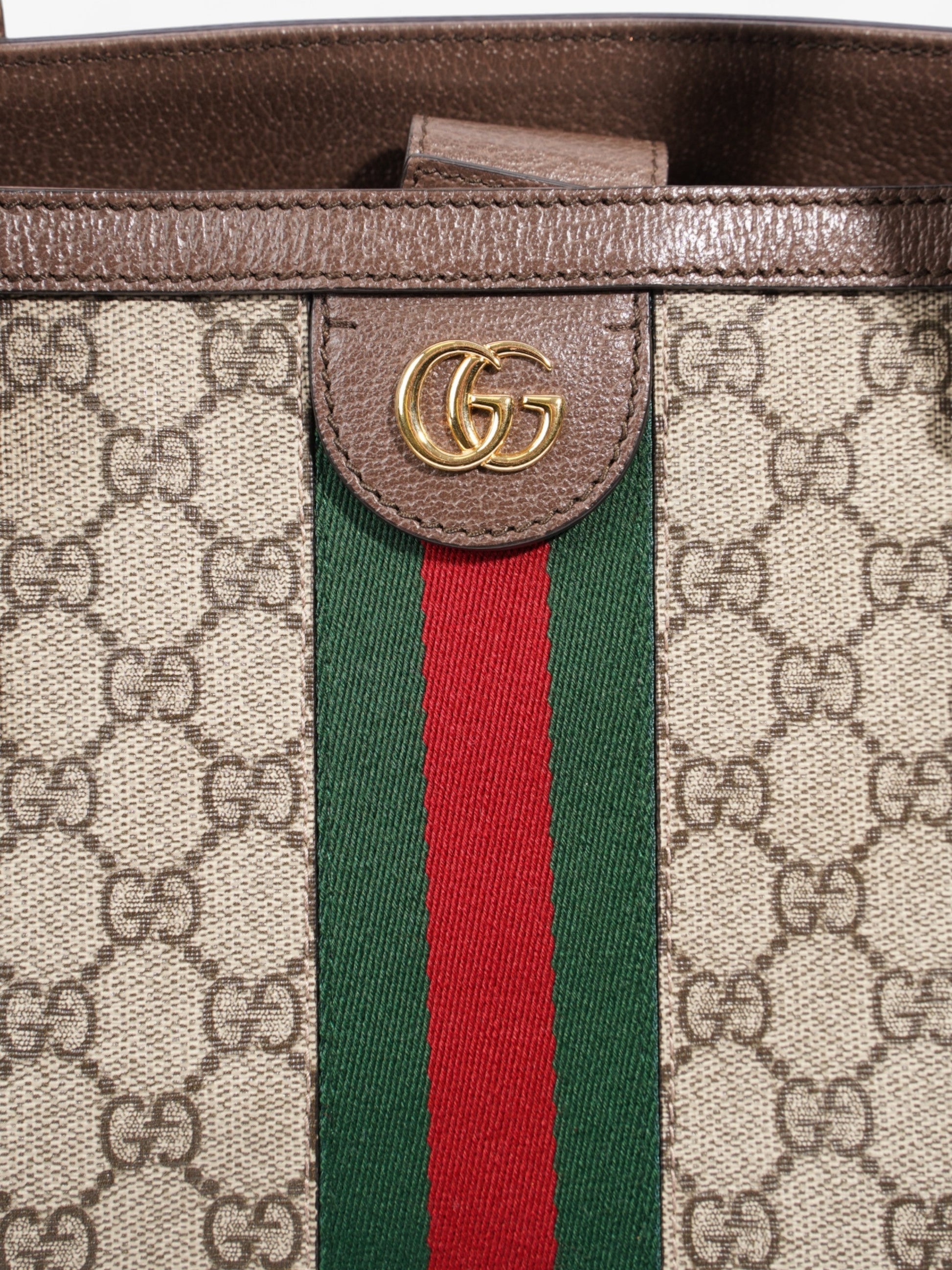 Gucci Ophidia Tote Supreme Medium Canvas Red Tote Bag