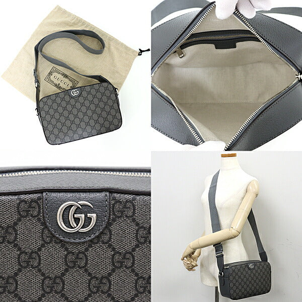 Gucci GG Supreme Ophidia Canvas Gray Medium Shoulder Bag
