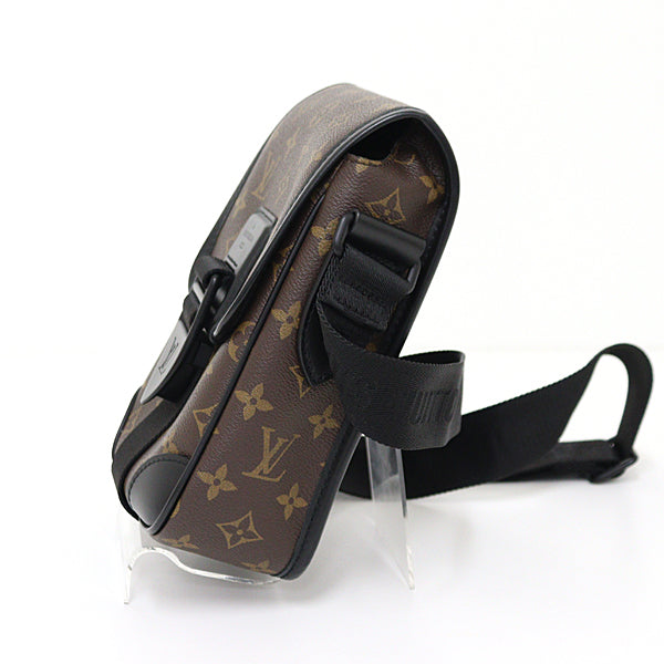 Louis Vuitton M46442 PVC Macasa archie messenger Monogram Leather Black Crossbody Bag