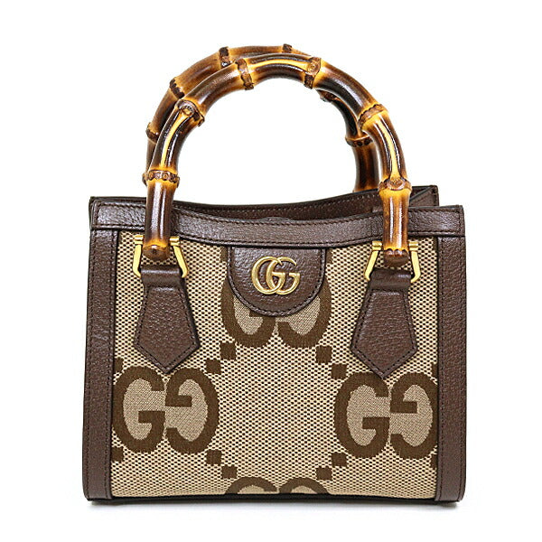 Gucci GG Diana Jumbo GG Canvas Brown Mini Tote Bag