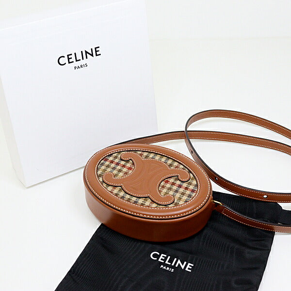 Shoulder Bag . Ml Crossbody Oval Purse Leather Brown Crossbody Bag