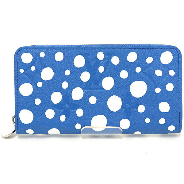 Louis Vuitton Long Purse M81954 unplant Long Monogram Leather White Blue Wallet Case