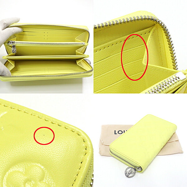 Louis Vuitton Long Purse M83104 Lamb yellow Leather Wallet Case