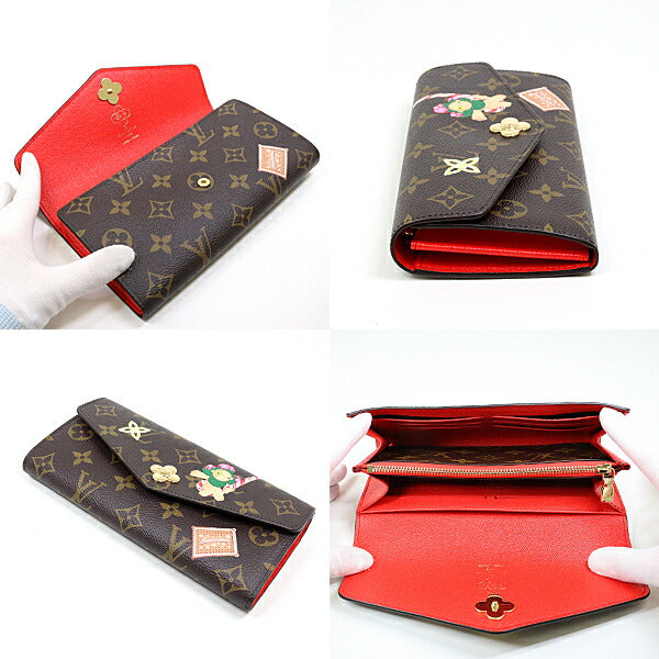 Louis Vuitton Long Purse M12207 2 fold Monogram Leather Canvas Brown Wallet Case