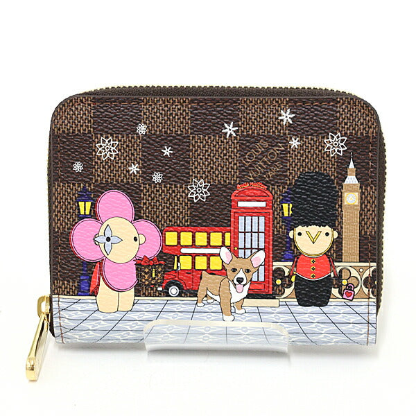 Louis Vuitton Coin N60492 Damier Ebene Coin Canvas Multicolor Wallet Case