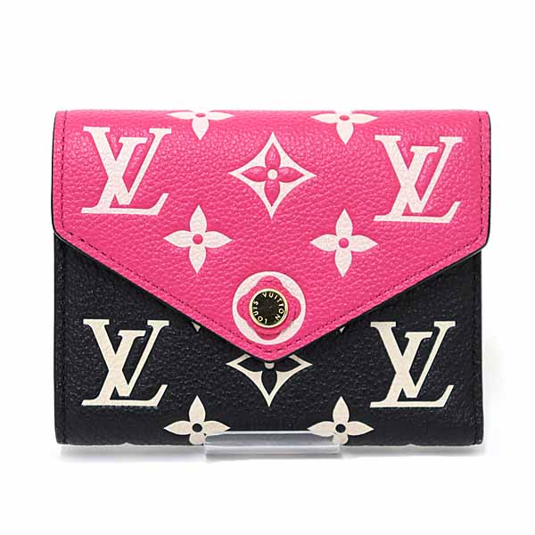 Louis Vuitton Tri-fold M81285 Empreinte Portefeuille Victorine Monogram Leather Pink Wallet Case