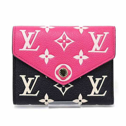 Louis Vuitton Tri-fold M81285 Empreinte Portefeuille Victorine Monogram Leather Pink Wallet Case