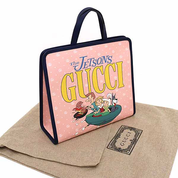 Gucci Coated Jetsons x Canvas Pink Handbag