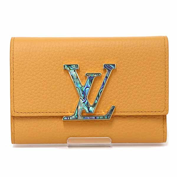 Louis Vuitton Tri-fold M81669 saffron Portefeuille Capucines Leather Wallet Case