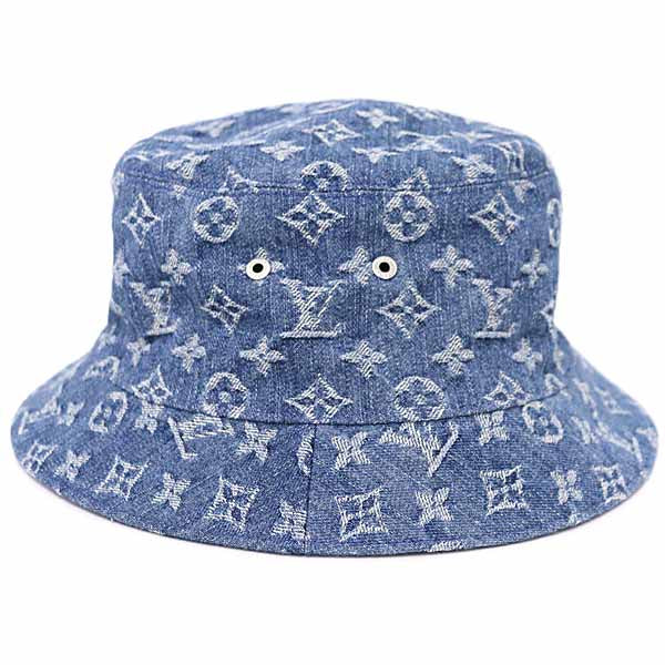 Louis Vuitton M78773 Essential Monogram Canvas Blue Bucket Hat