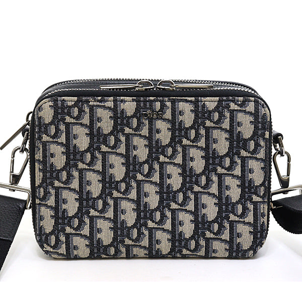 Dior Shoulder Bag Jacquard Navy Oblique With Strap