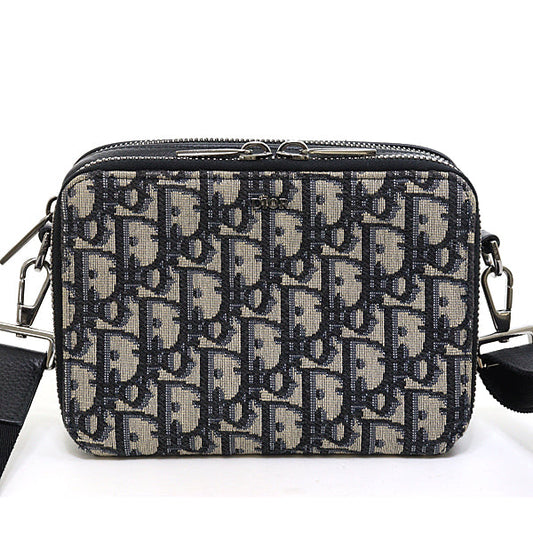 Dior Shoulder Bag Jacquard Navy Oblique With Strap