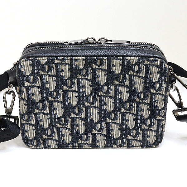 Dior Shoulder Bag Jacquard Navy Oblique With Strap