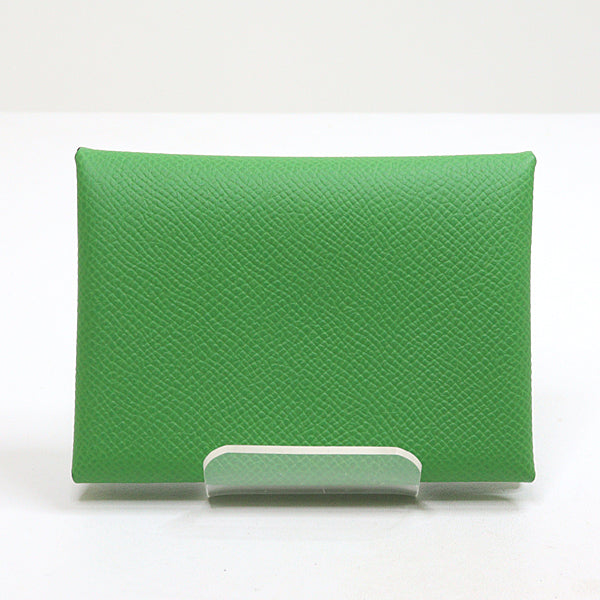 Card Case Epsom Vert Yucca Calvi Duo Travel Bag