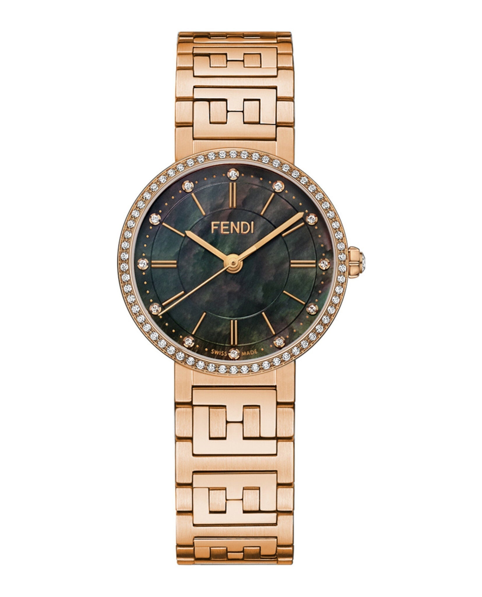 Fendi Jewelry Womens Rose 29mm Bracelet Fashion Watch 2 Gold