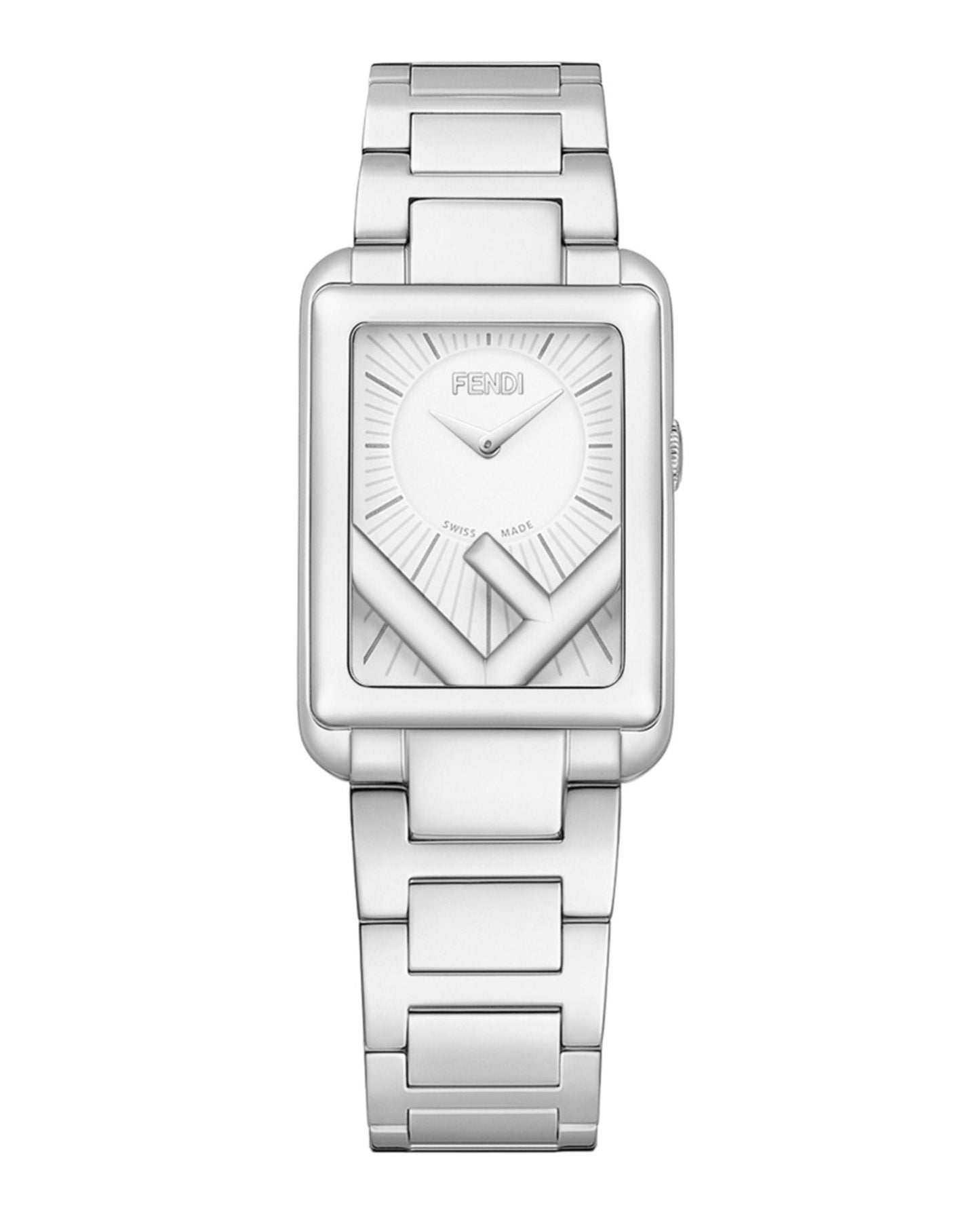 Fendi Jewelry Womens Run Away Stainless Steel 32mm Bracelet Silver Bracelet Fashion Watch
