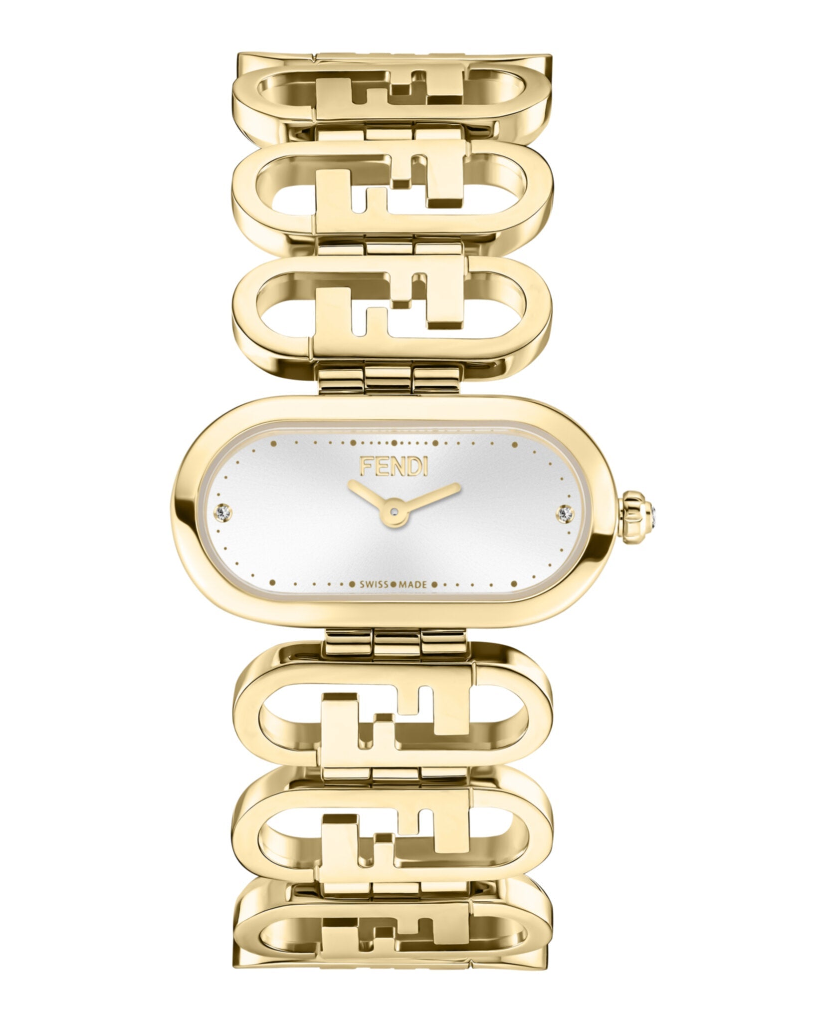 Fendi Jewelry Womens 14.8mm Bracelet Fashion Watch 2 Gold